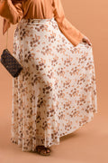LOTUS SKIRT | Brown Flowers